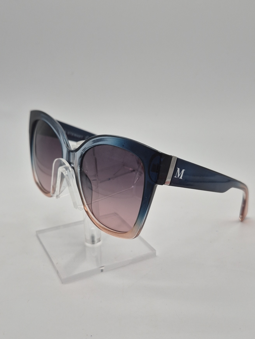 Martha Stewart Blue to Pink Gradient Oversized Sunglasses